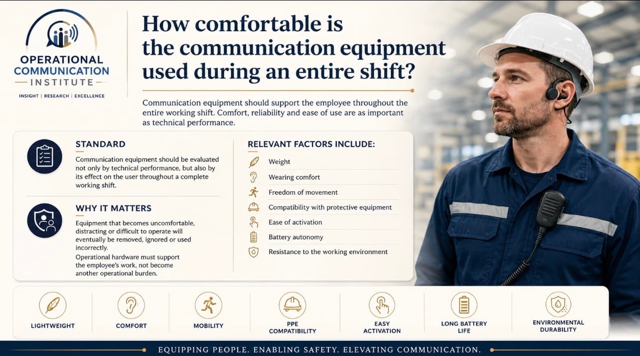 Reference illustration for Capability 4: How comfortable is the equipment during an entire shift?